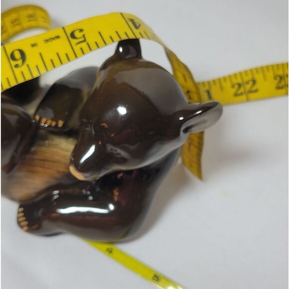 Vintage Lomonosov USSR Set Of 3 Porcelain Brown Bear Figurines - Picture 11 of 15